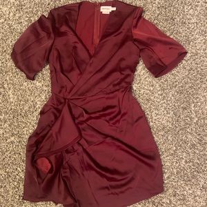 Showpo. Satin red colored mini dress